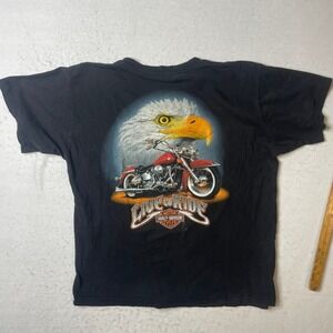 Harley Davidson Live to‎ Ride Eagle Motorcycle T Shirt Mens Black Short Sleeve